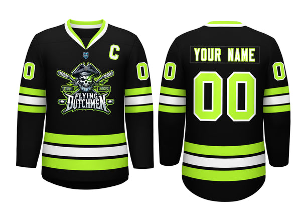 VVHL Custom Flying Dutchmen White Black Hockey Jersey | BuyFootballJersey