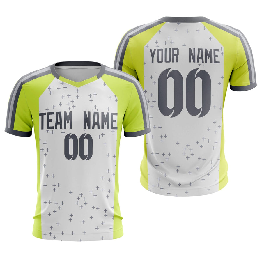 Custom White Gray Breathable Sport Soccer Tops Jersey | BuyFootballJersey