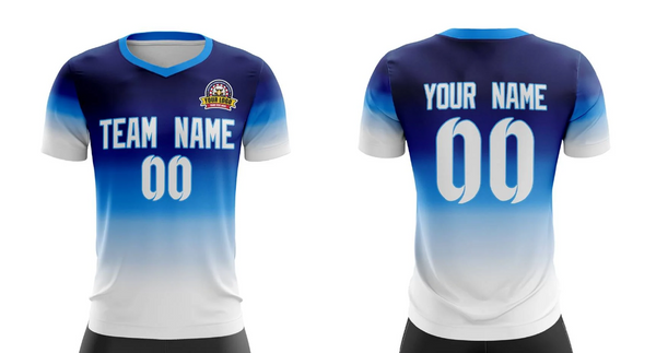 Custom Royal White Casual Sport Soccer Tops Jersey | BuyFootballJersey