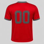 Unofficial Custom Mesh Fan Jersey – Crimson / Slate – Personalized Name, Number & Logo – Not Licensed