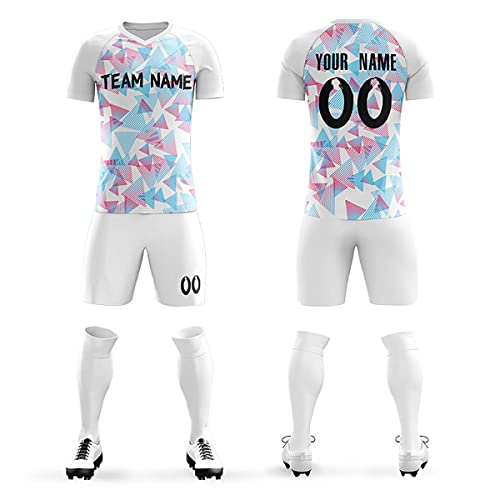 Custom White Sports Training Soccer Sets Jersey | BuyFootballJersey