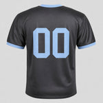 Unofficial Custom Mesh Fan Jersey – Charcoal / Ice – Personalized Name, Number & Logo – Not Licensed