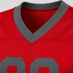 Unofficial Custom Mesh Fan Jersey – Crimson / Slate – Personalized Name, Number & Logo – Not Licensed