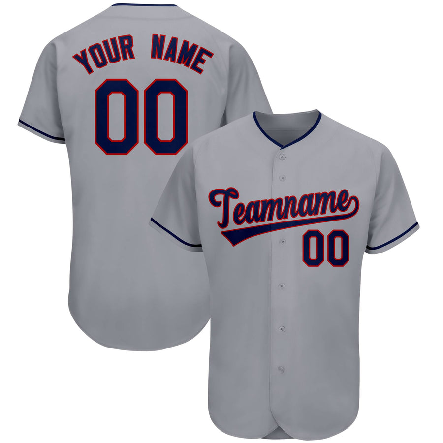 Custom Gray Team Classic Baseball Jersey | BuyFootballJersey