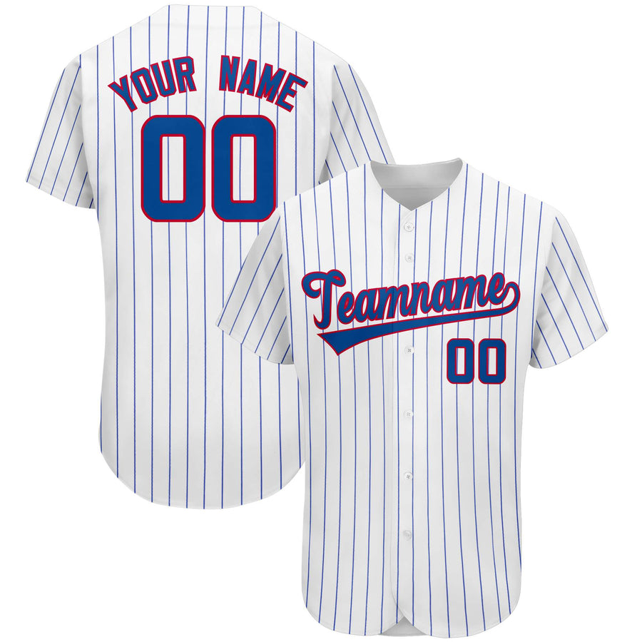 Custom Royal Team Classic Style Stripe Fashion Baseball Jersey | BuyFootballJersey