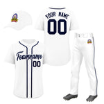 Custom White Navy Classic Style Baseball Uniform Jersey/Pants/Hat Package For Team | BuyFootballJersey