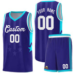 Custom Royal Sky Blue and White Gradient Star Graffiti Pattern Sports Uniform Basketball Jersey | BuyFootballJersey