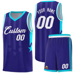 Custom Royal Sky Blue and White Gradient Star Graffiti Pattern Sports Uniform Basketball Jersey | BuyFootballJersey