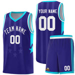 Custom Royal Sky Blue and White Gradient Star Graffiti Pattern Sports Uniform Basketball Jersey | BuyFootballJersey
