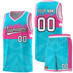Custom Sky Blue Personalized City Silhouette Pattern Sports Uniform Basketball Jersey | BuyFootballJersey