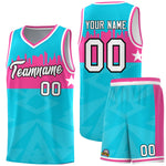 Custom Sky Blue Personalized City Silhouette Pattern Sports Uniform Basketball Jersey | BuyFootballJersey