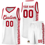 Custom White Red Personalized Indians Pattern Sets Sports Uniform Basketball Jersey | BuyFootballJersey