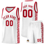 Custom White Red Personalized Indians Pattern Sets Sports Uniform Basketball Jersey | BuyFootballJersey