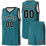Custom Aqua Black Personalized Indians Pattern Sets Sports Uniform Basketball Jersey | BuyFootballJersey