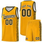 Custom Yellow Olive Personalized Indians Pattern Sets Sports Uniform Basketball Jersey | BuyFootballJersey