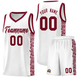 Custom White Crimson Personalized Indians Pattern Sets Sports Uniform Basketball Jersey | BuyFootballJersey