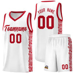 Custom White Red Personalized Indians Pattern Sets Sports Uniform Basketball Jersey | BuyFootballJersey