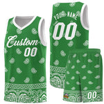 Custom Teal White Personalized Cashew Pattern Sports Uniform Basketball Jersey | BuyFootballJersey