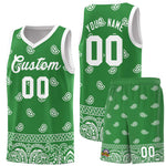 Custom Teal White Personalized Cashew Pattern Sports Uniform Basketball Jersey | BuyFootballJersey