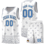 Custom White Gray Personalized Cashew Pattern Sports Uniform Basketball Jersey | BuyFootballJersey