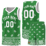 Custom Teal White Personalized Cashew Pattern Sports Uniform Basketball Jersey | BuyFootballJersey