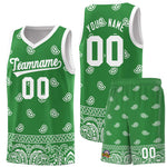Custom Teal White Personalized Cashew Pattern Sports Uniform Basketball Jersey | BuyFootballJersey