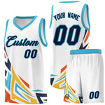 Custom White Gradient Graffiti Pattern Sports Uniform Basketball Jersey | BuyFootballJersey