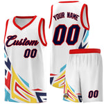 Custom White Gradient Graffiti Pattern Sports Uniform Basketball Jersey | BuyFootballJersey