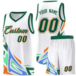 Custom White Gradient Graffiti Pattern Sports Uniform Basketball Jersey | BuyFootballJersey