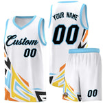 Custom White Gradient Graffiti Pattern Sports Uniform Basketball Jersey | BuyFootballJersey