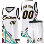 Custom White Gradient Graffiti Pattern Sports Uniform Basketball Jersey | BuyFootballJersey