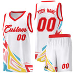 Custom White Gradient Graffiti Pattern Sports Uniform Basketball Jersey | BuyFootballJersey