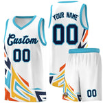 Custom White Gradient Graffiti Pattern Sports Uniform Basketball Jersey | BuyFootballJersey