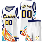 Custom White Gradient Graffiti Pattern Sports Uniform Basketball Jersey | BuyFootballJersey