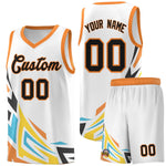Custom White Gradient Graffiti Pattern Sports Uniform Basketball Jersey | BuyFootballJersey