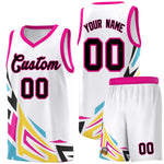 Custom White Gradient Graffiti Pattern Sports Uniform Basketball Jersey | BuyFootballJersey