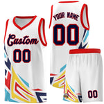 Custom White Gradient Graffiti Pattern Sports Uniform Basketball Jersey | BuyFootballJersey
