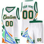 Custom White Gradient Graffiti Pattern Sports Uniform Basketball Jersey | BuyFootballJersey