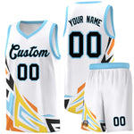Custom White Gradient Graffiti Pattern Sports Uniform Basketball Jersey | BuyFootballJersey