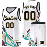 Custom White Gradient Graffiti Pattern Sports Uniform Basketball Jersey | BuyFootballJersey