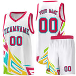 Custom White Gradient Graffiti Pattern Sports Uniform Basketball Jersey | BuyFootballJersey