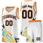 Custom White Gradient Graffiti Pattern Sports Uniform Basketball Jersey | BuyFootballJersey