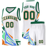 Custom White Gradient Graffiti Pattern Sports Uniform Basketball Jersey | BuyFootballJersey