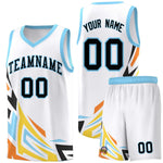 Custom White Gradient Graffiti Pattern Sports Uniform Basketball Jersey | BuyFootballJersey