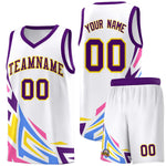 Custom White Gradient Graffiti Pattern Sports Uniform Basketball Jersey | BuyFootballJersey