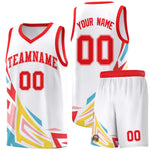 Custom White Gradient Graffiti Pattern Sports Uniform Basketball Jersey | BuyFootballJersey