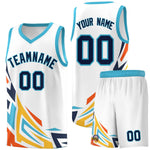 Custom White Gradient Graffiti Pattern Sports Uniform Basketball Jersey | BuyFootballJersey