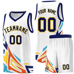 Custom White Gradient Graffiti Pattern Sports Uniform Basketball Jersey | BuyFootballJersey