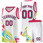 Custom White Gradient Graffiti Pattern Sports Uniform Basketball Jersey | BuyFootballJersey