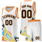 Custom White Gradient Graffiti Pattern Sports Uniform Basketball Jersey | BuyFootballJersey